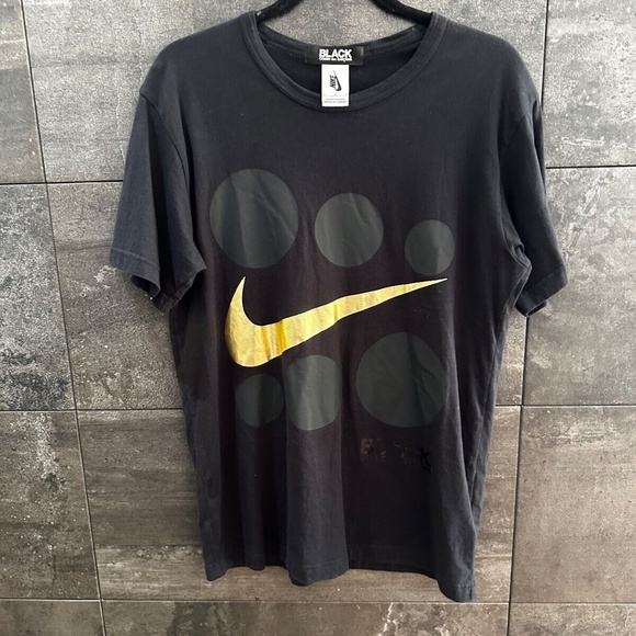 COMME DES GARÇONS X Nike Swoosh Print T-shirt size L - Picture 1 of 5